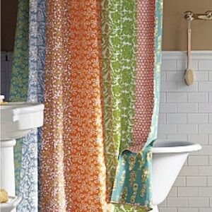 Garnet Hill Vintage Bohemian Striped Shower Curtain